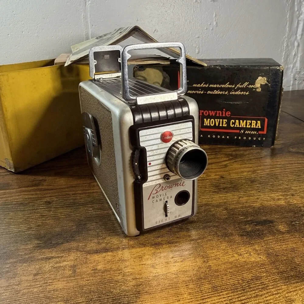 Vintage Kodak Brownie 8mm Movie Camera No 82 w Box Manuals Retro Decor